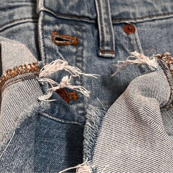 Madewell  *  Denim Shorts  Button Front Edition  High Rise  Size 27 - Picture 12 of 14